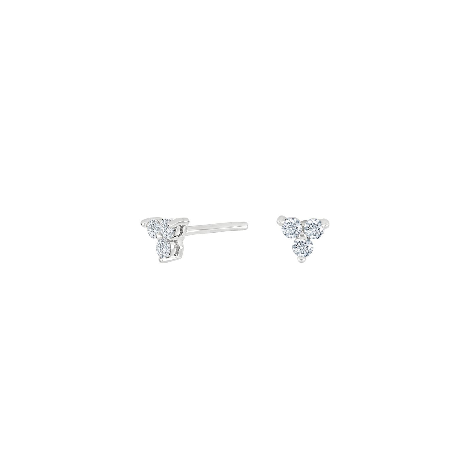 Silver ear studs LUNANOR 4