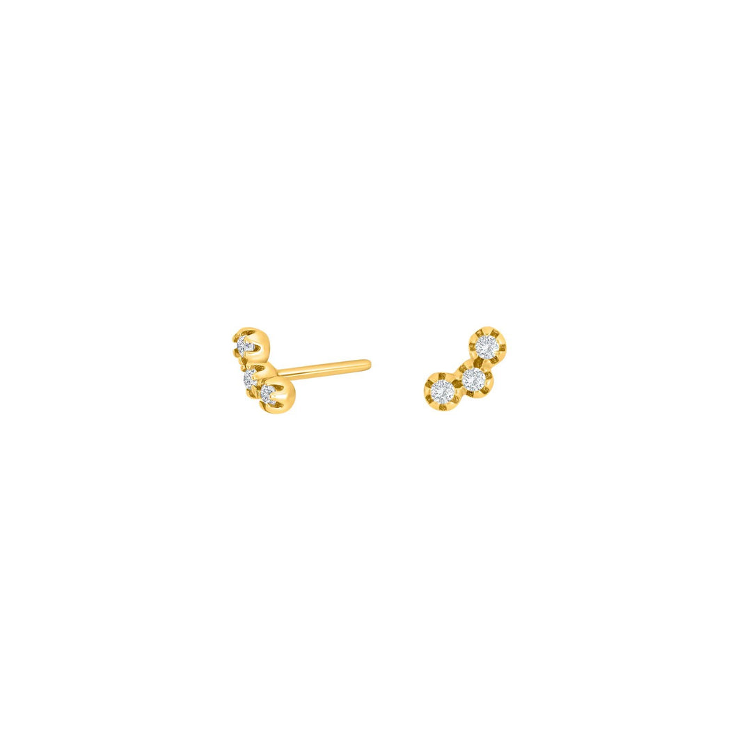 Silver ear studs NANANOR