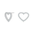 Silver earring heart OBINOR