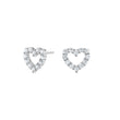 Silver earring heart