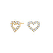 Silver earring heart