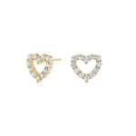 Silver earring heart
