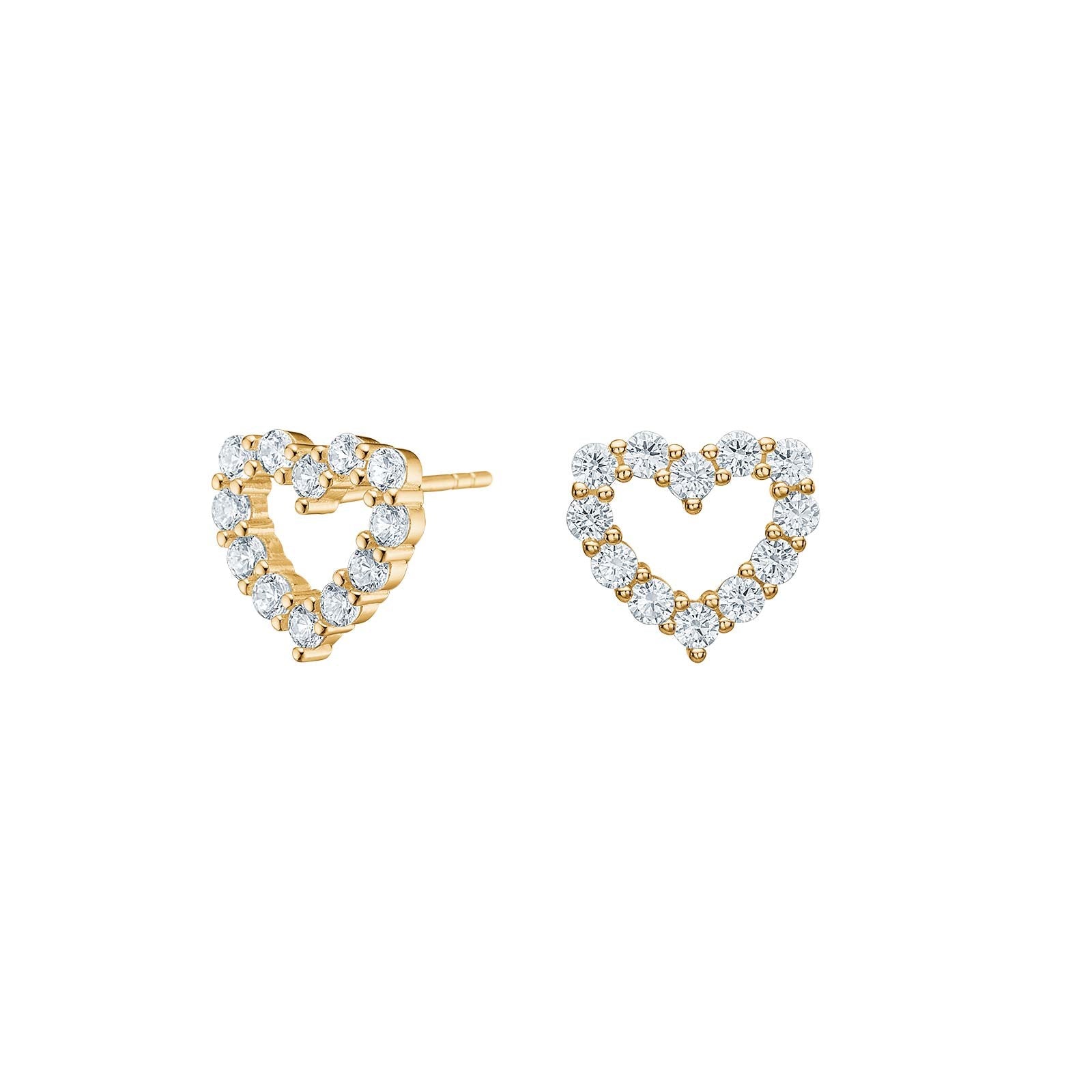 Silver earring heart
