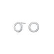 Silver ear studs circle PAULANOR