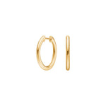 Gold-plated silver rhodium-plated creole 18mm