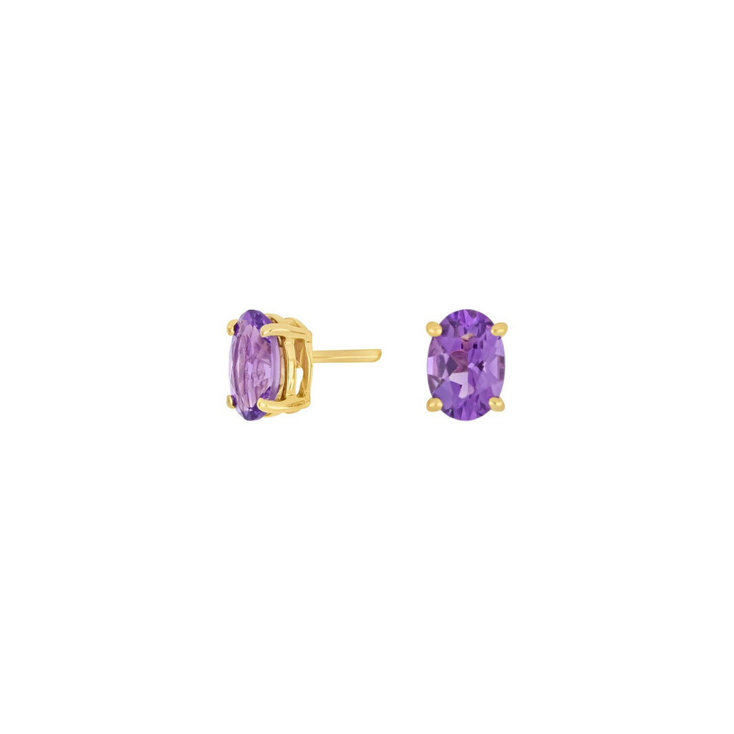 14ct. gold earrings w/amethyst