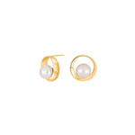 Gold plated silver earrings w. FWT