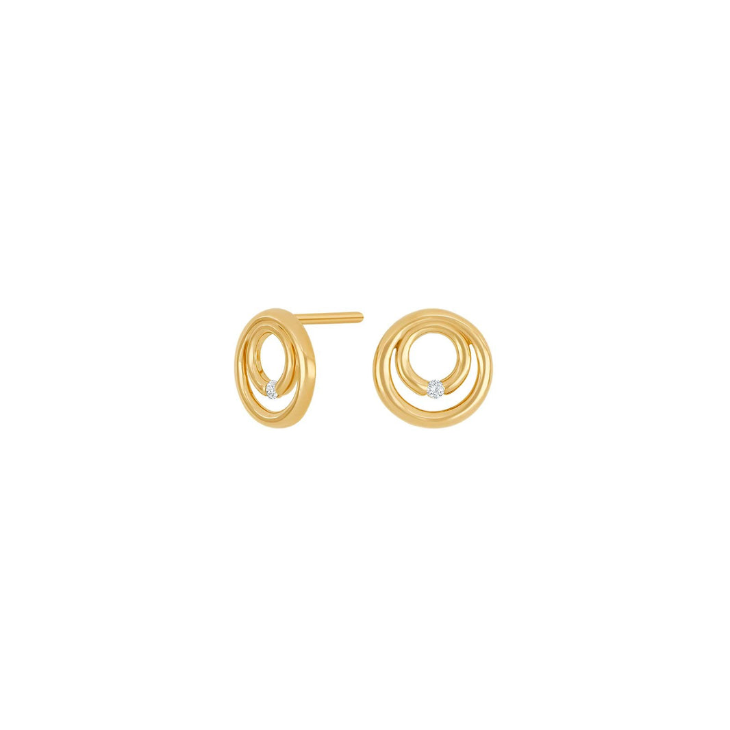 8ct. gold earrings w. cz