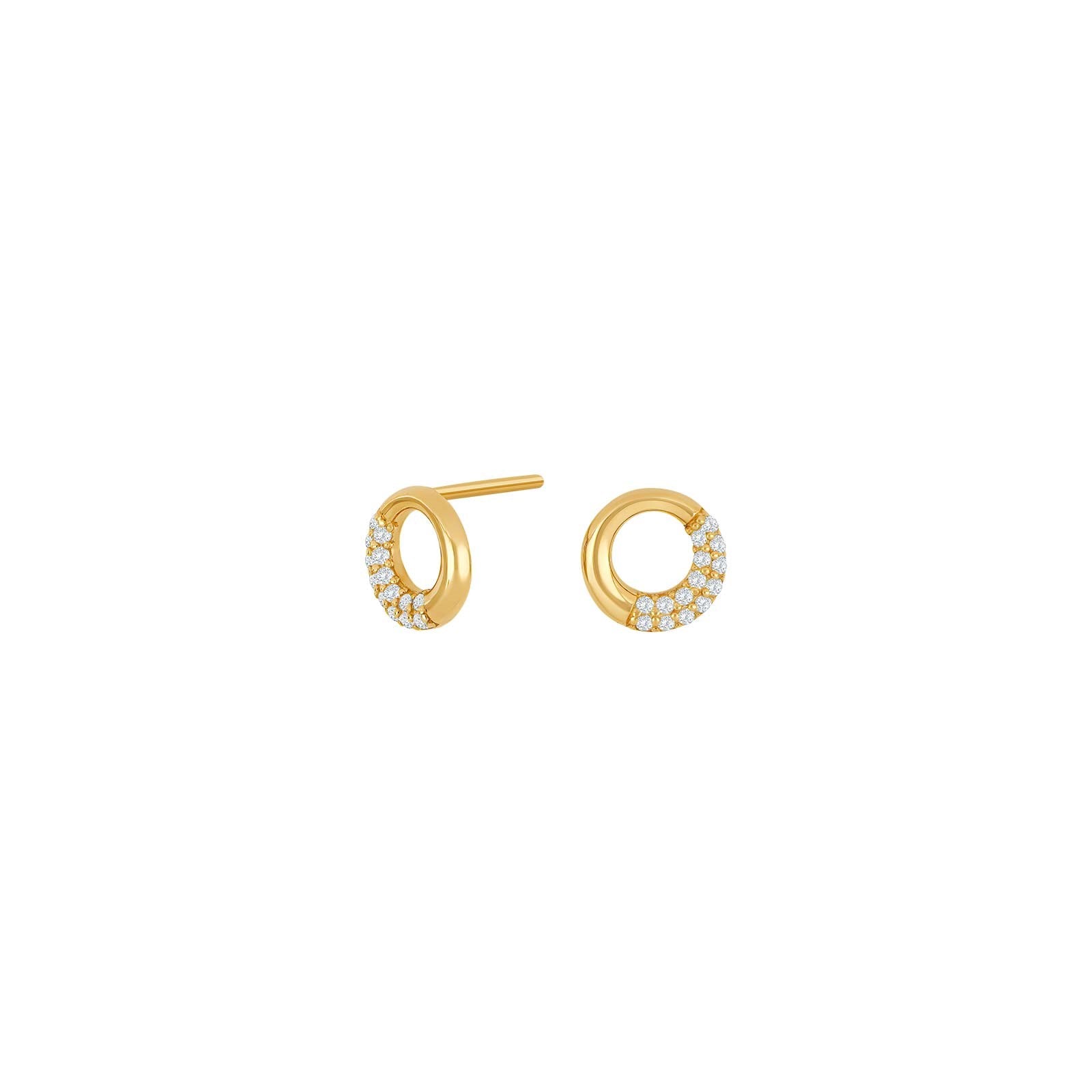8ct. gold earrings w. cz