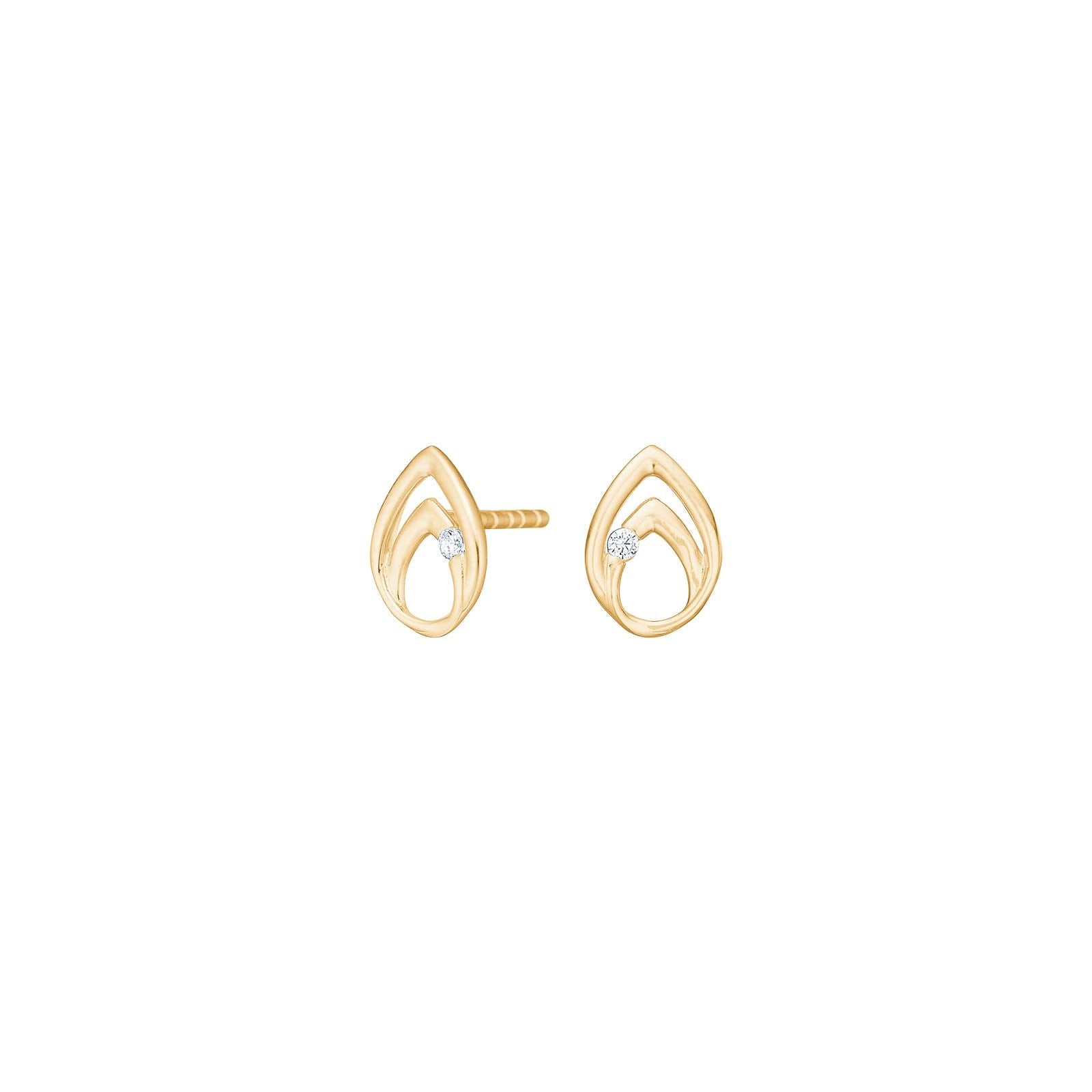 8ct. gold earrings w. cz