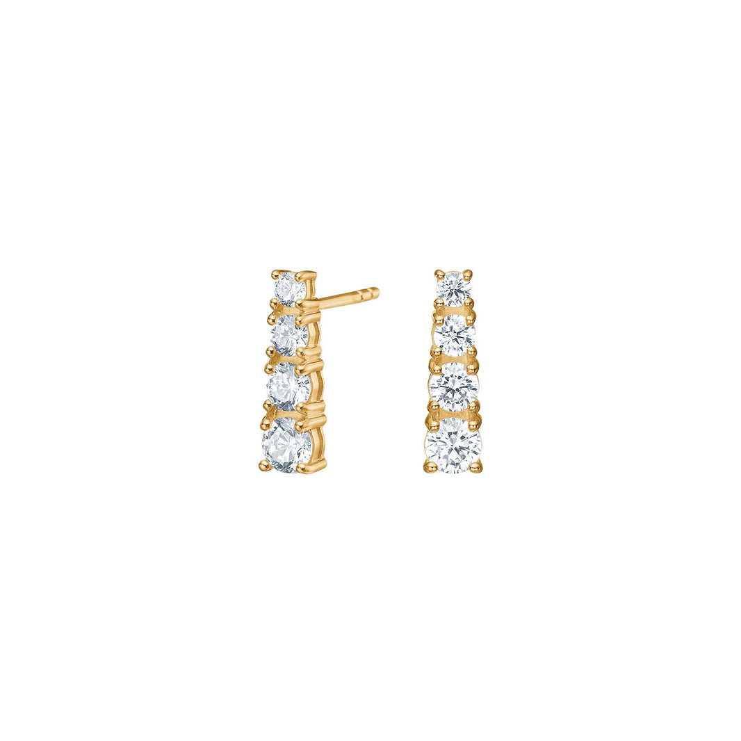 8ct. gold earrings w. cz