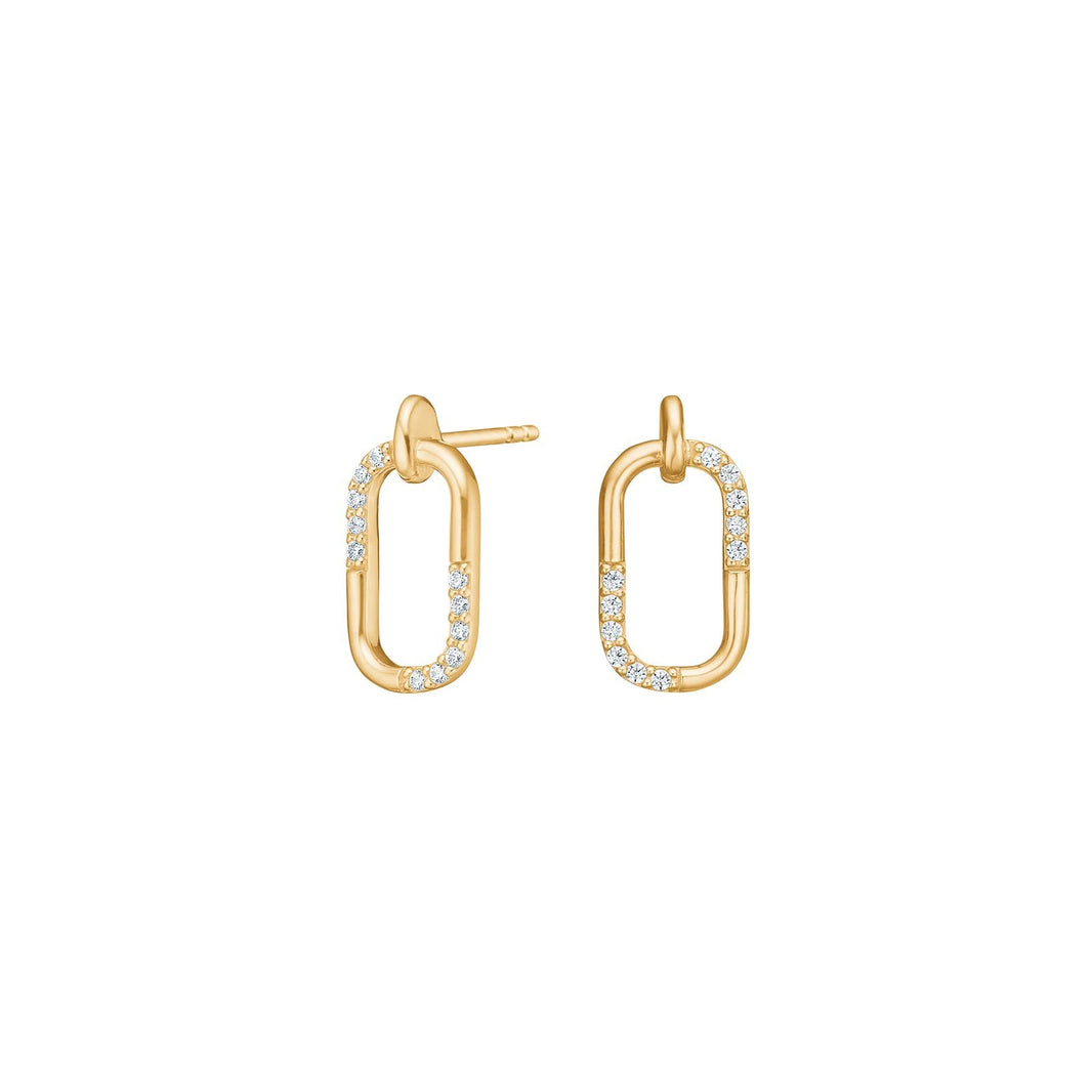 8ct. gold earrings w. cz