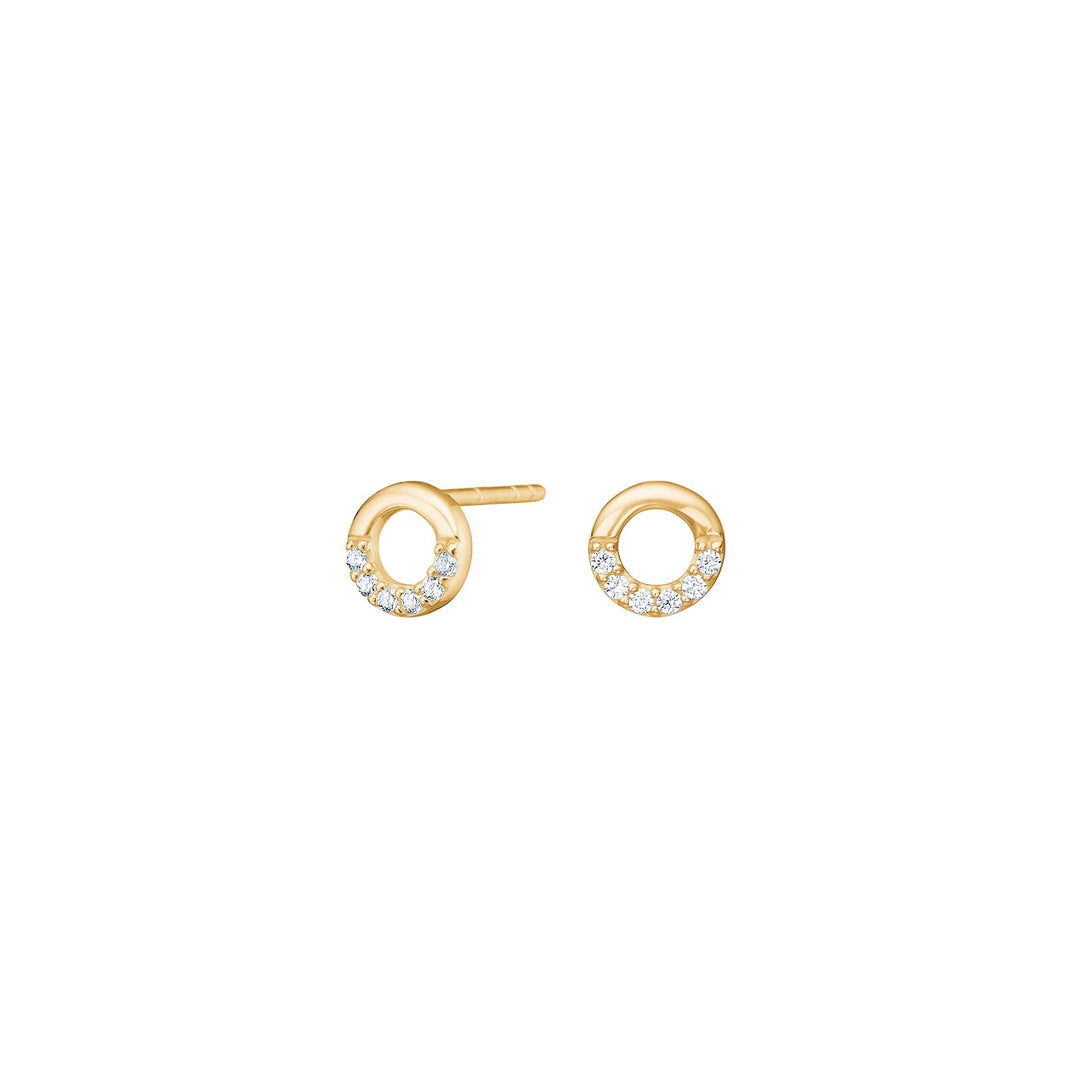 8ct. gold earrings w. cz