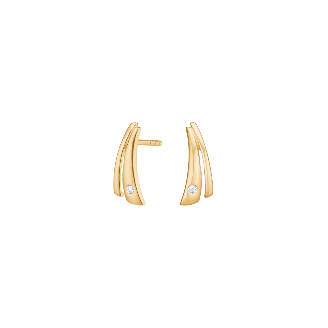 8ct. gold earrings w. cz
