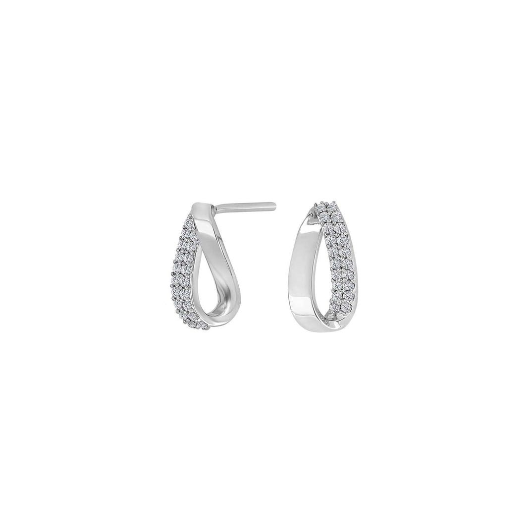 Rhod. silver earring