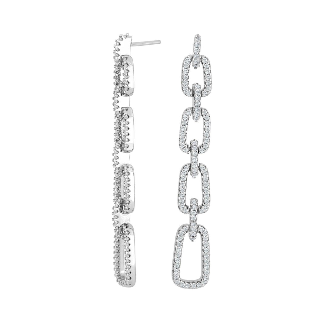 Silver earrings MIMINOR angular