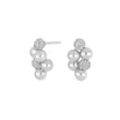 Silver ear studs 6 OLINANOR