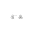Silver ear studs 3 OLINANOR