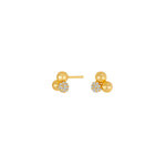 Silver ear studs 3 OLINANOR