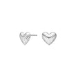 Silver earrings large heart BREEZE52