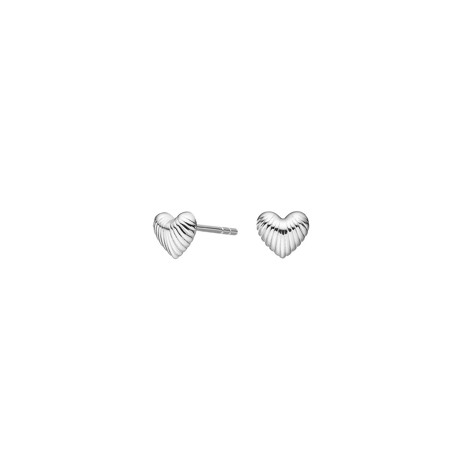 Silver earrings small heart BREEZE52