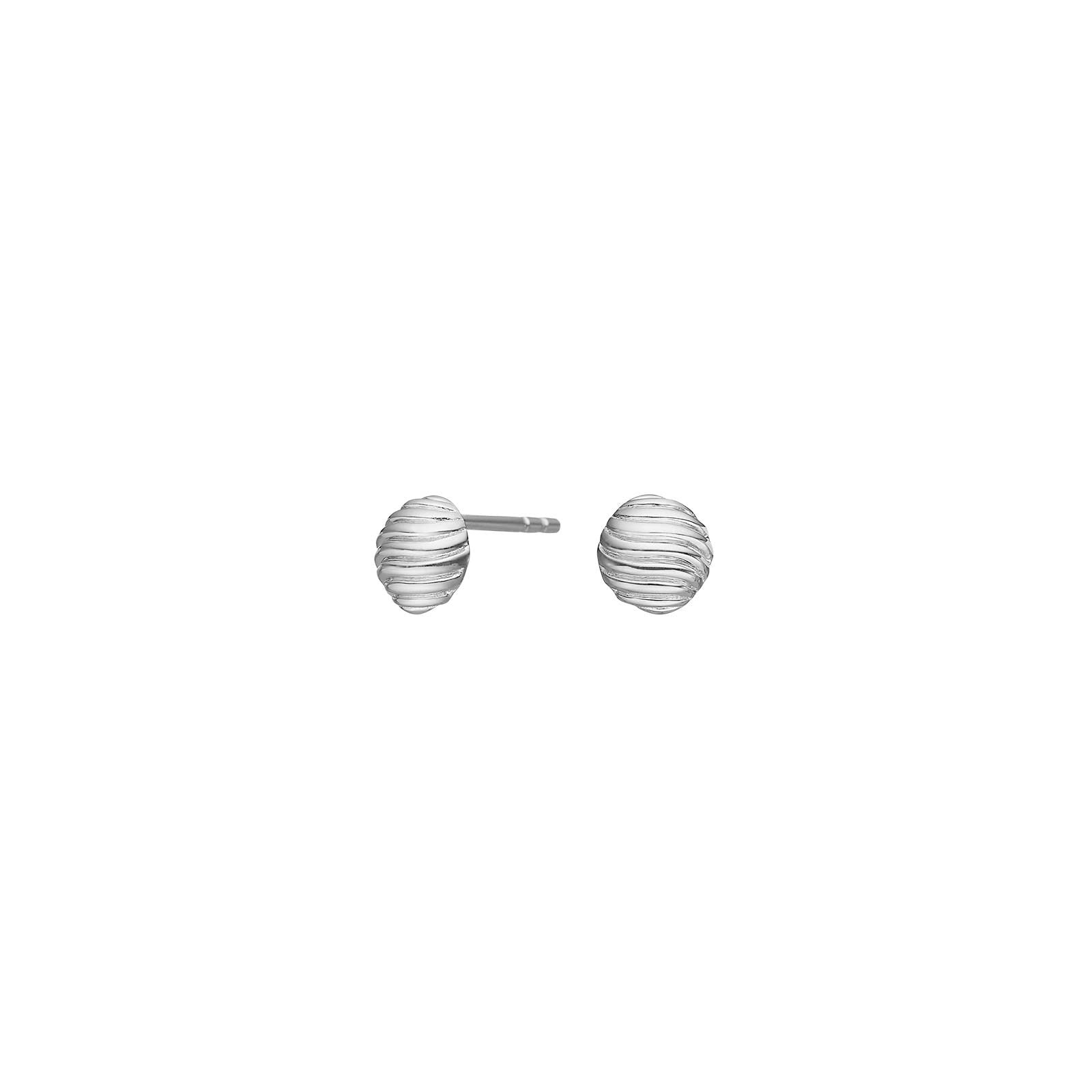 Silver ear studs small circle BREEZE52