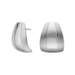 Siersbøl Rhod. Silver earrings large LINÈA