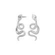Silver earring large SNAKE52