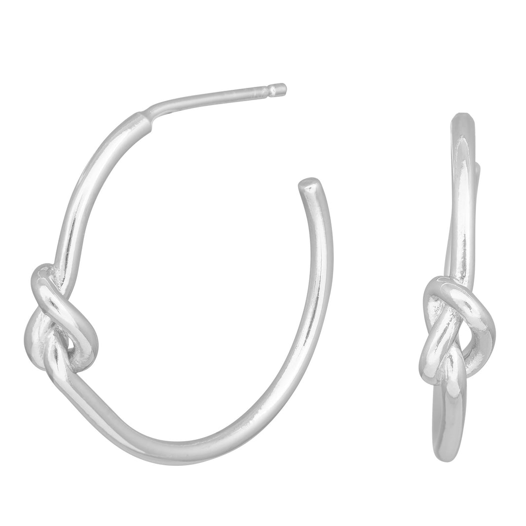 Rhod. Silver earring