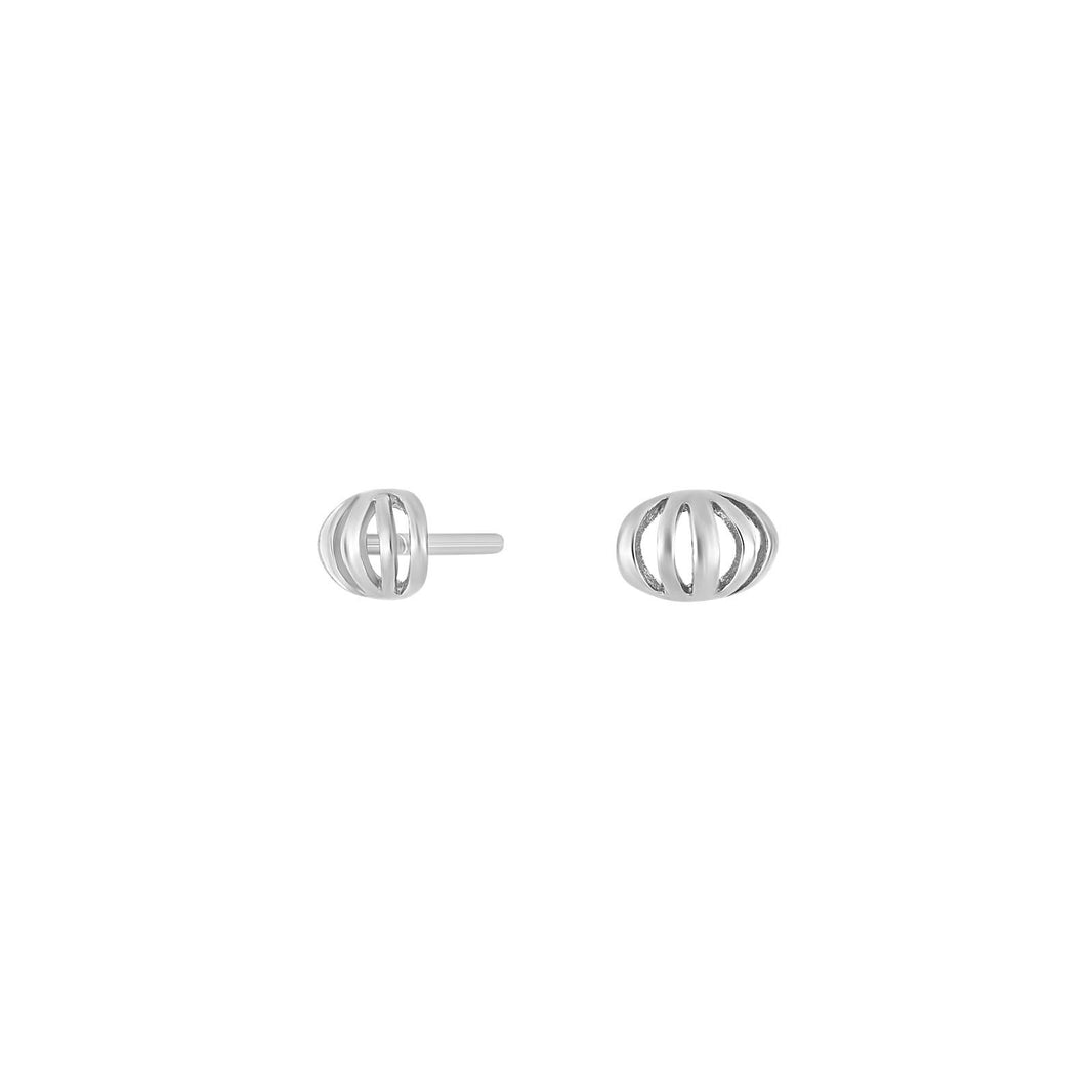 Rhod. silver earrings