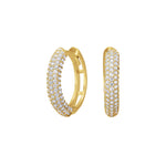 8ct. gold earrings w/cz 15mm