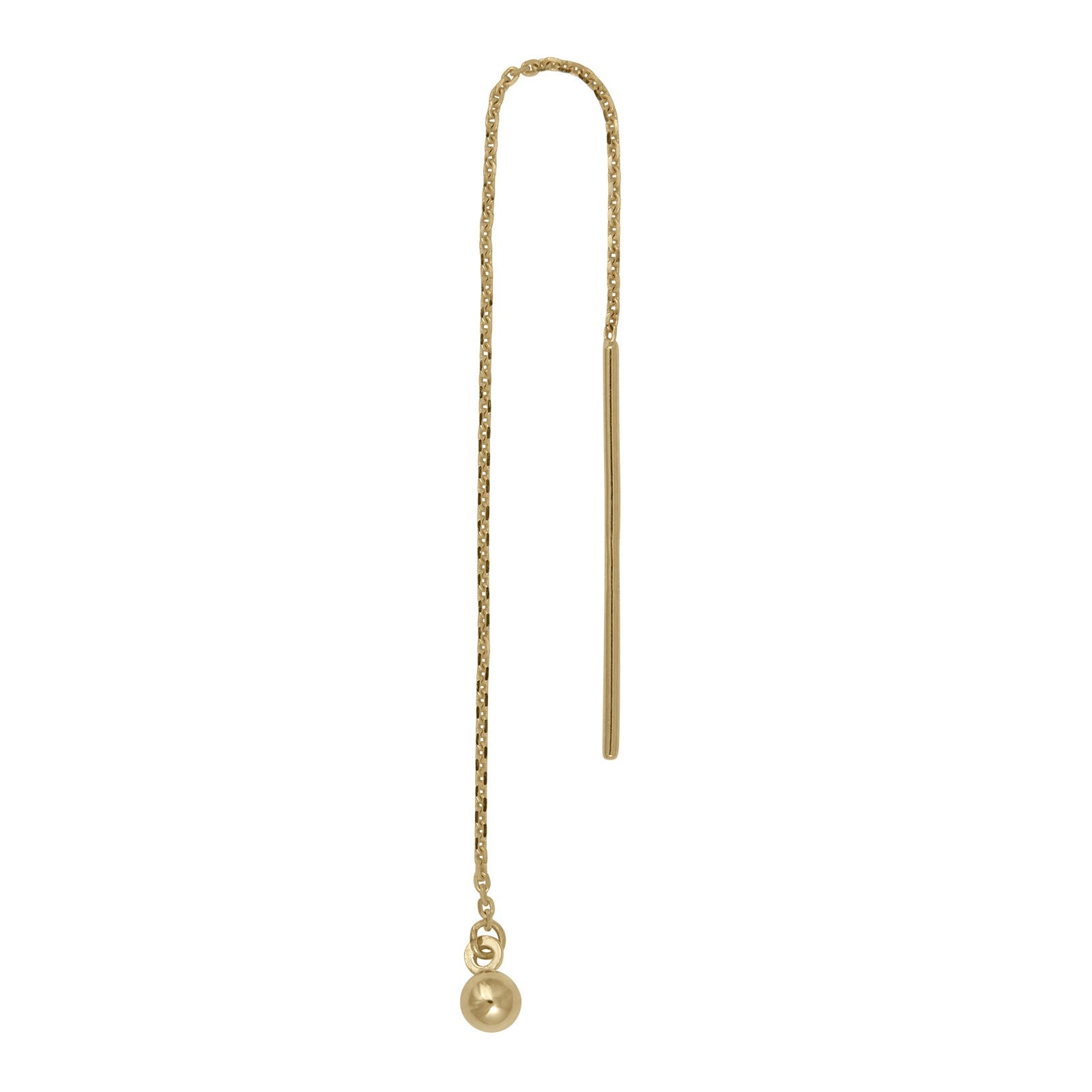 8ct. gold earring w/3mm ball 1pc.