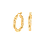 8ct. gold hoops twisted 20mm