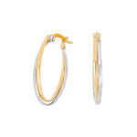 8ct. gold hoops bicolor ovale