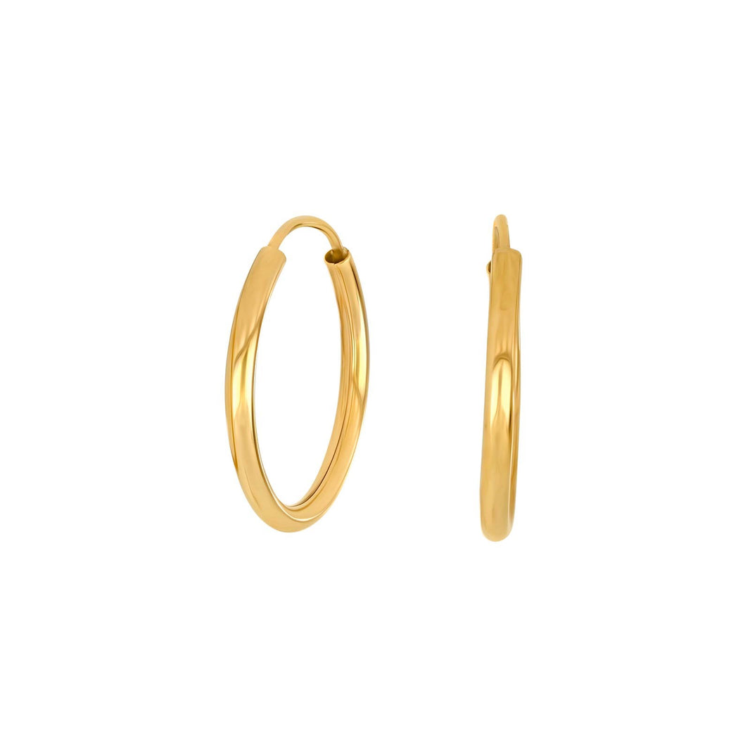 8kt. guldcreoler oval 20x2mm
