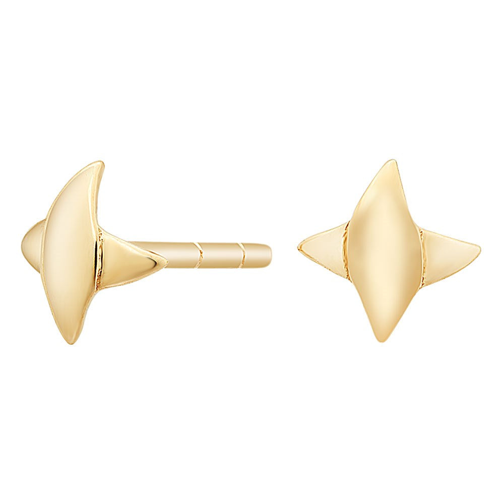 8kt. ørestikker stjerne 7mm