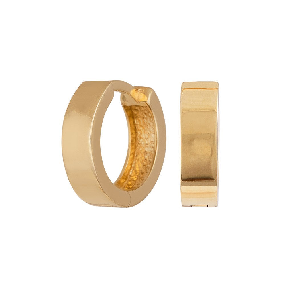 8ct. gold hoops 4x14mm