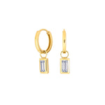8ct. gold hoops w/cz