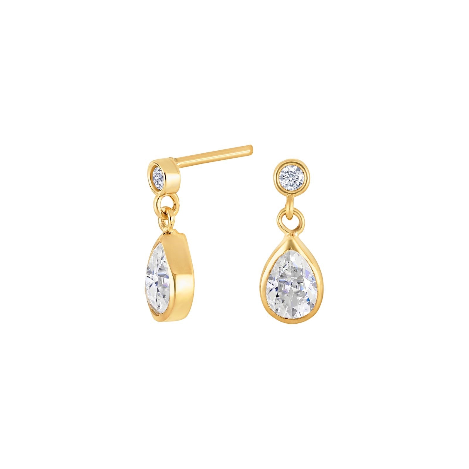 8ct. gold earrings w/cz