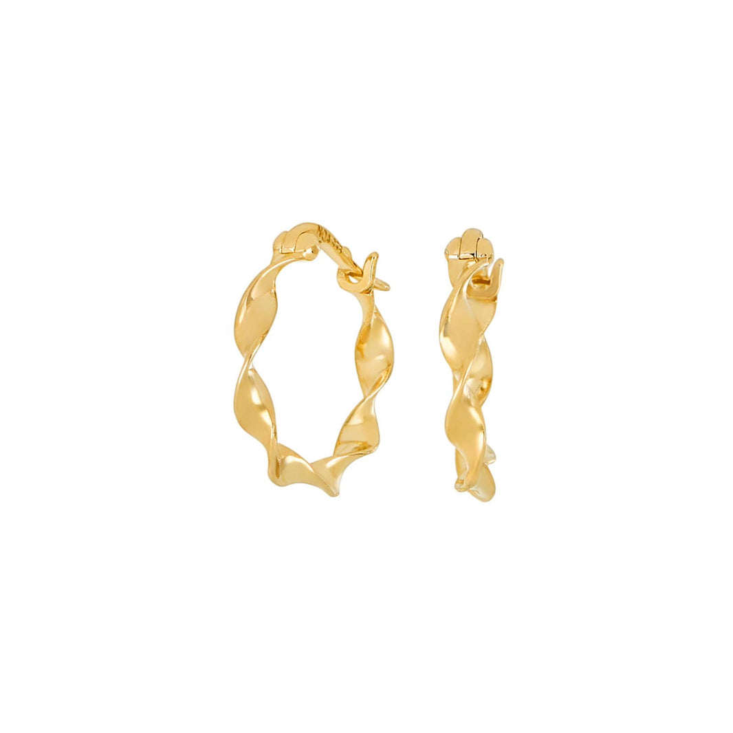 8ct. gold creoles twisted 17mm