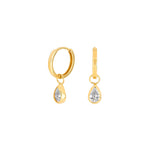 8ct. gold hoops w/cz