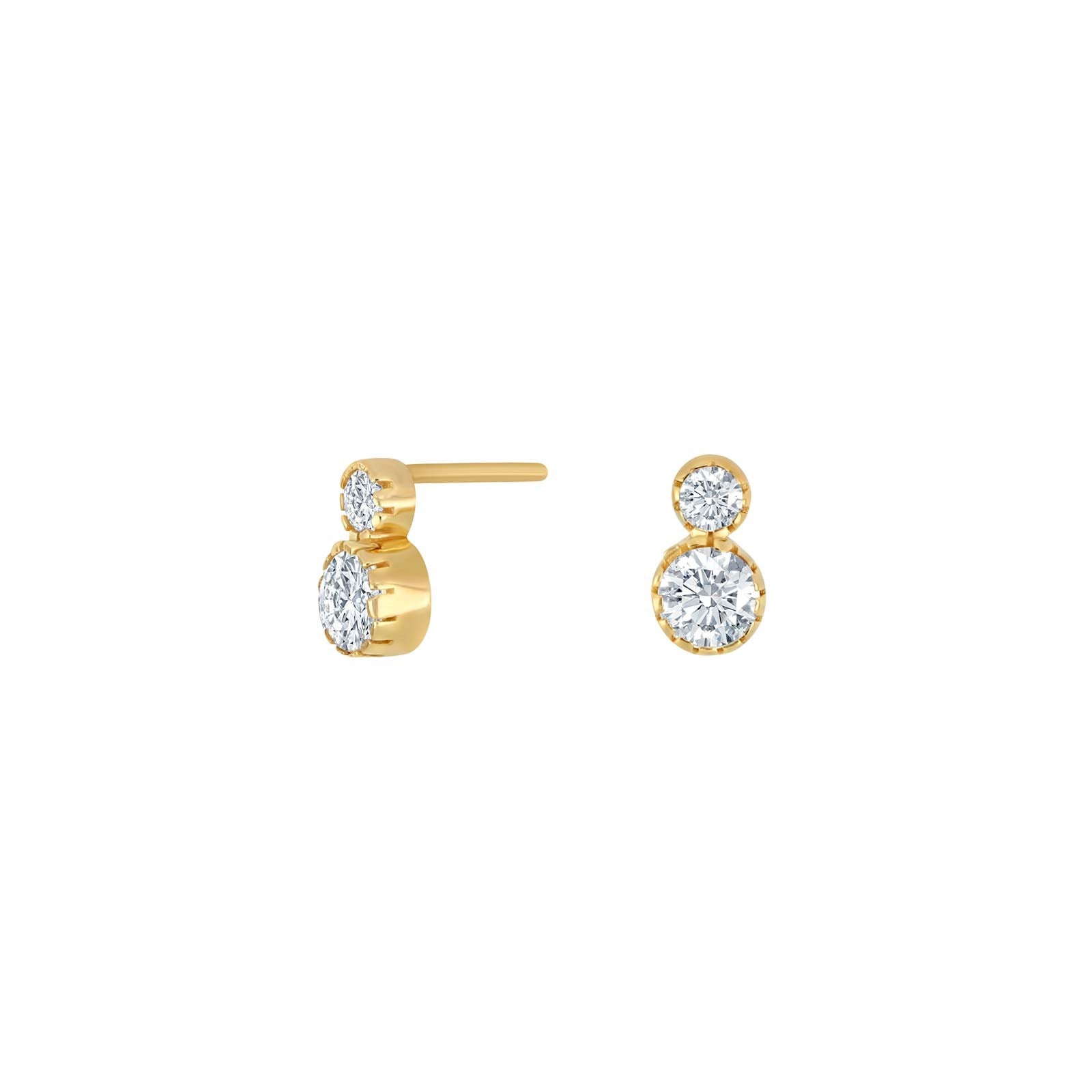 8ct. gold earrings w/cz