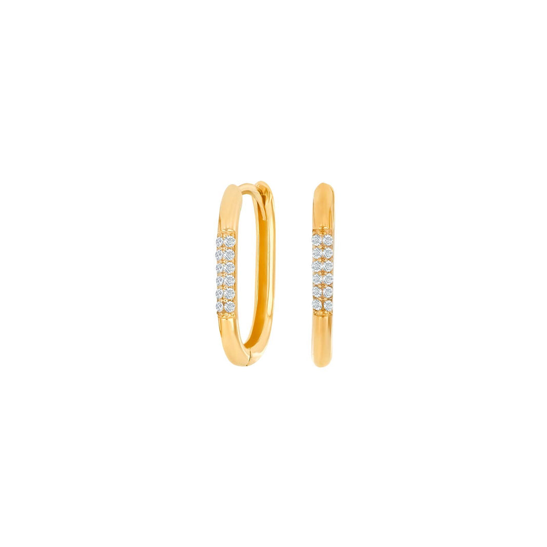 8kt. guldcreoler oval m/cz
