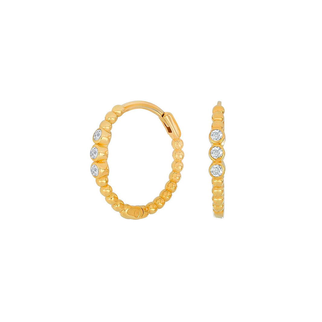 8ct. gold hoops w/cz
