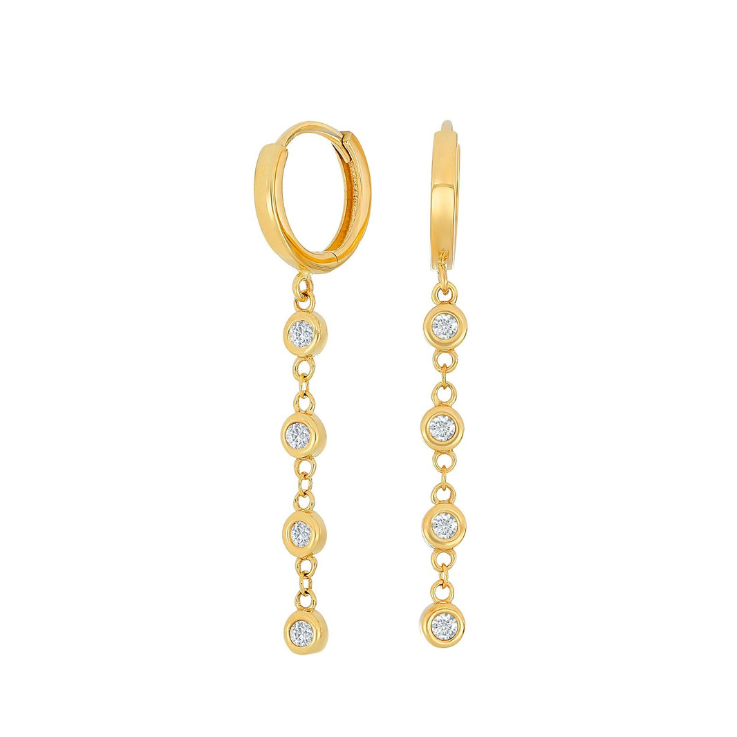 8ct. gold hoops w/cz