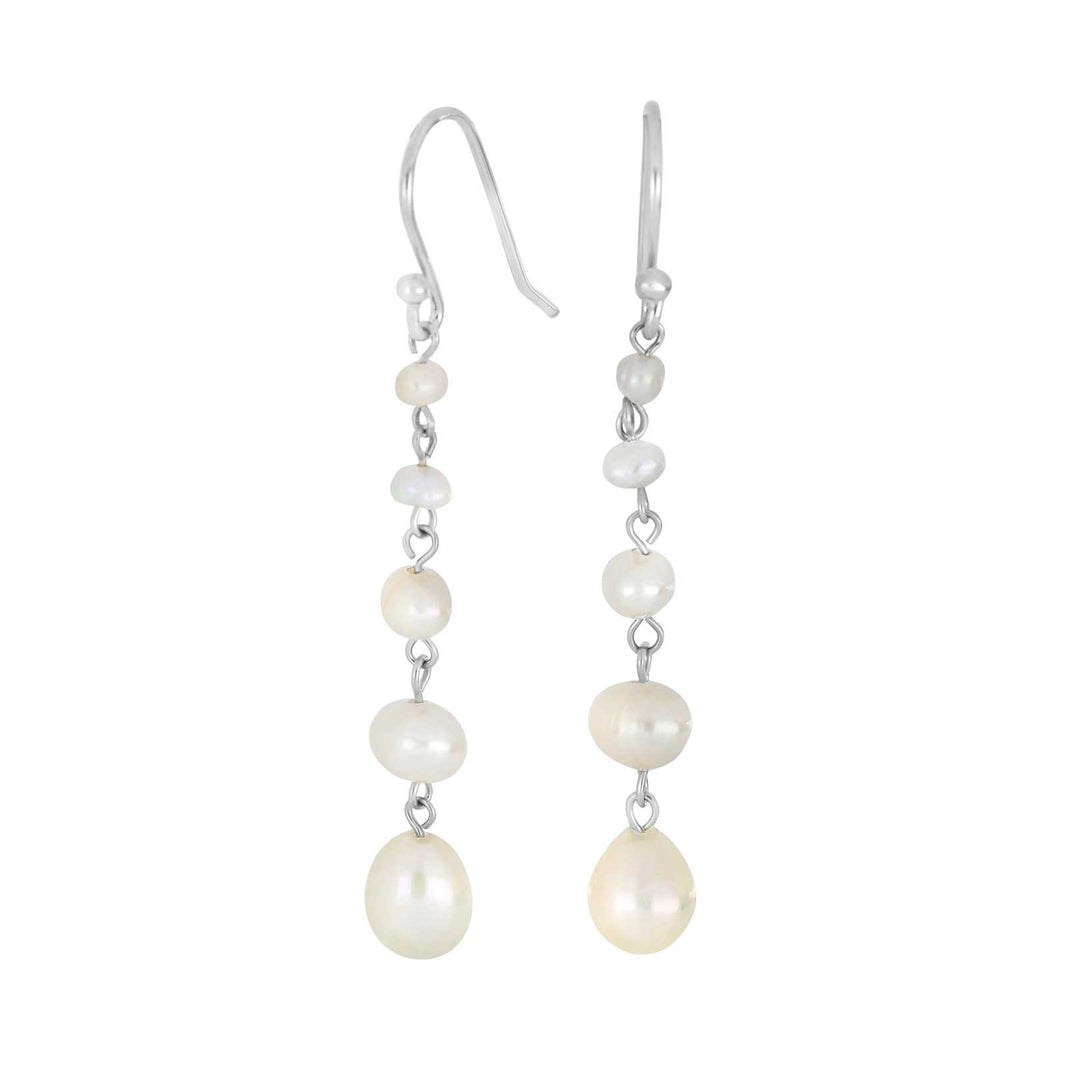 Rhd. silver earring PEARL52