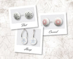 50 mixed pieces porcelain earrings