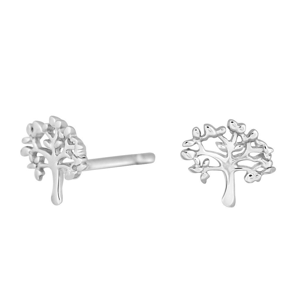 Silver ear studs TREE52 7mm