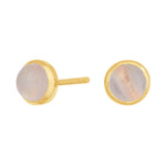 Silver studs SWEETS52 rose quartz 7mm