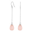 Silver earrings SWEETS52 rose quartz